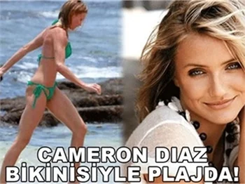 CAMERION DIAZ BİKİNİSİYLE PLAJDA!