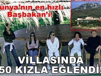 VİLLASINDA 50 KIZLA EĞLENDİ