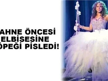 ELBİSESİNE KÖPEĞİ PİSLEDİ