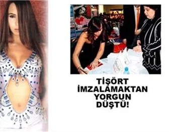 TİŞÖRT İMZALAMAKTAN YORGUN DÜŞTÜ!