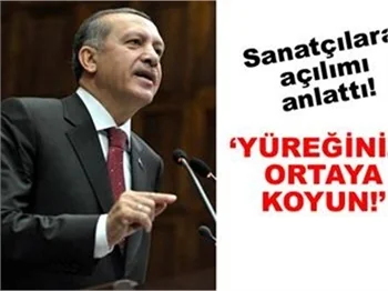 ERDOĞAN SANATÇILARLA BİR ARADA!