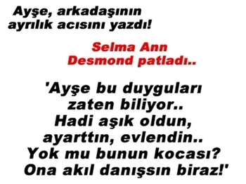 SELMA ANN DESMOND'DAN ŞOK TEPKİ!