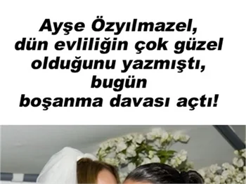 AYŞE ÖZYILMAZEL DÜN 'EVLİLİK' YAZISI YAZMIŞTI!