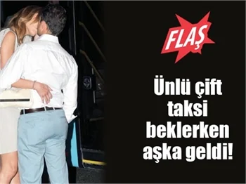 Taksi beklerken aşka geldiler!