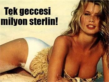 Tek gecesi 1 milyon sterlin!