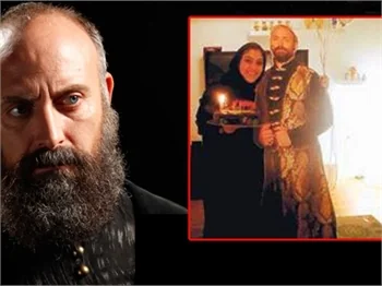 Doğum gününü Halit Ergenç'in maketiyle kutladı