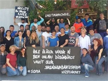 Dizi setlerinde Soma mesajı!