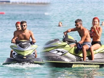 Ece Erken ve Serkan Uçar'ın jetski keyfi!