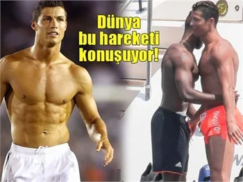 Christiano Ronaldo'nun olay el hareketi!