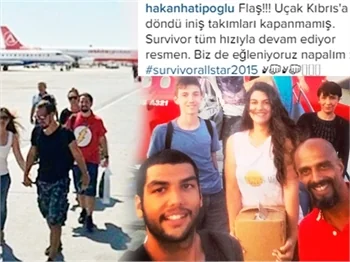 Survivor yarışmacılarını taşıyan uçak havada arıza yaptı