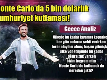 5 bin dolarlık Cumhuriyet kutlaması!