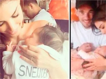İşte Sneijder ve Yolanthe'nin bebeği!