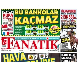 Sporun manşetleri (19 ocak 2016)