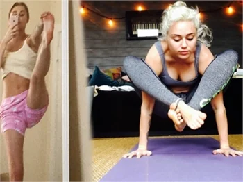 Miley Cyrus'tan olay yoga paylaşımı