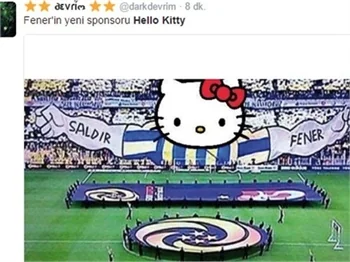 Hello Kitty Fenerbahçe'ye sponsor oldu sosyal medya yıkıldı!