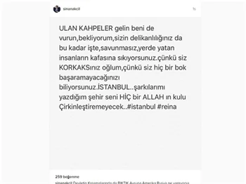 Ünlülerden gece kulübü saldırısına tepki paylaşımları