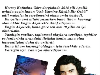 Engin Akyürek, hayranına kitap yazması için ilham kaynağı oldu