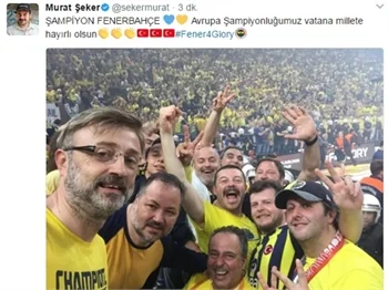 Ünlülerin Fenerbahçe ve şampiyonluk paylaşımları!