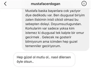 Mustafa Erdoğan ile Hatice'nin mesajlaşması deşifre oldu!