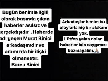 Burcu Binici'den 'yasak aşk' açıklaması!