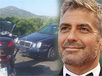 George Clooney trafik kazası geçirdi!