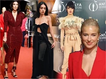 Altın Portakal'da kırmızı halıda şıklık yarışı!