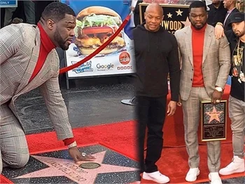 Ünlü rapçi 50 Cent sonunda yıldızını aldı!