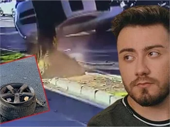 Enes Batur'un ölümden döndüğü kaza kameraya yansıdı!
