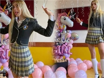 Aleyna Tilki'nin mini eteği olay  oldu: "Bu nasıl okul?"