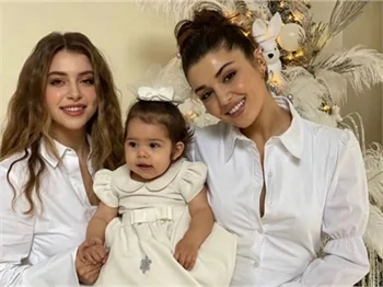 Hande Erçel'in yeğeni Aylin Mavi'ye 1. yaş partisi!