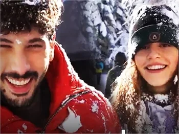 'Menajerimi Ara'nın setinde kar topu savaşı!