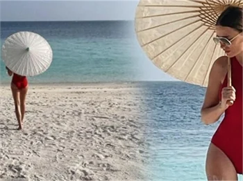 Serenay Sarıkaya, Maldivler'den paylaşmaya devam ediyor.