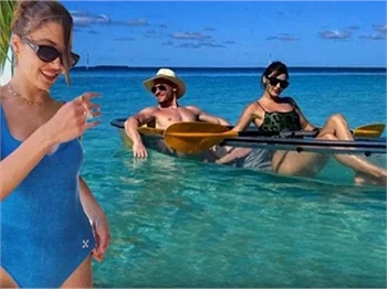 Hande Erçel'den Maldivler pozları