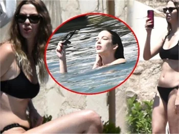 Yasemin Şefkatli plajda ilgi odağı oldu!