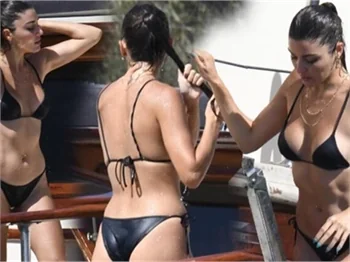 Hande Erçel ablası ile Bodrum tatilinde!