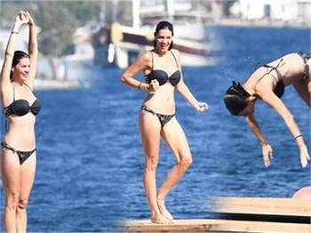 Ayça Varlıer defalarca balıklama atladı